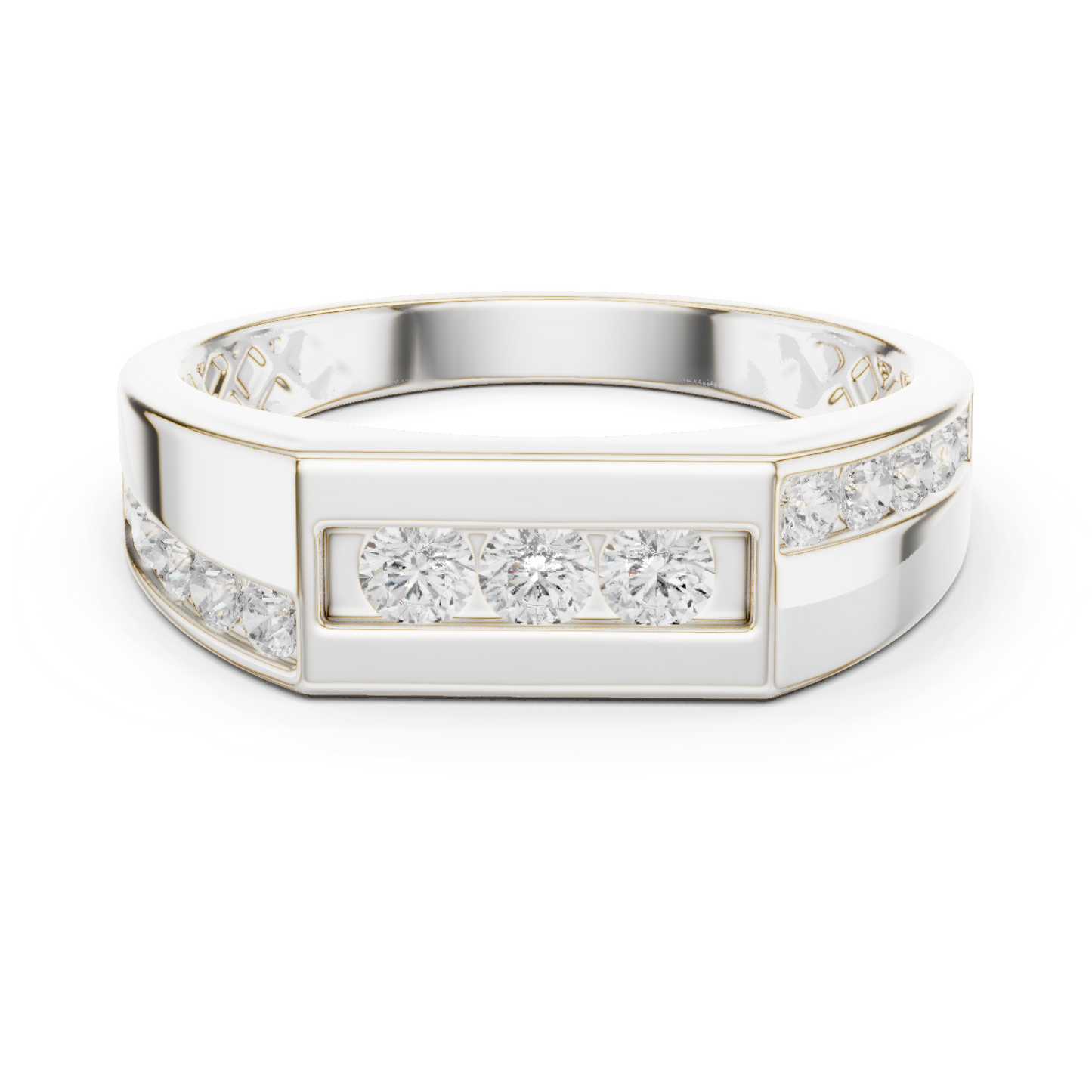 Round Shape Lab Grown Diamond Every Day Shiny Brilliant Diamond Ring For Men Gift