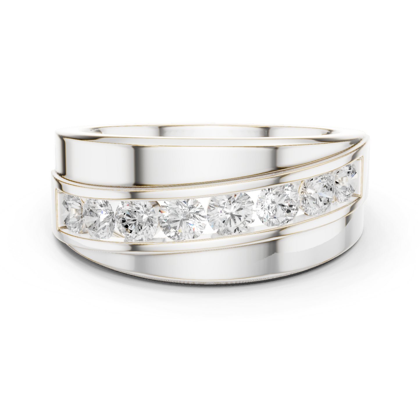 Lab Grown & Natural Round Shape Diamond Ethical Wear New Stunning Diamond Ring for Men