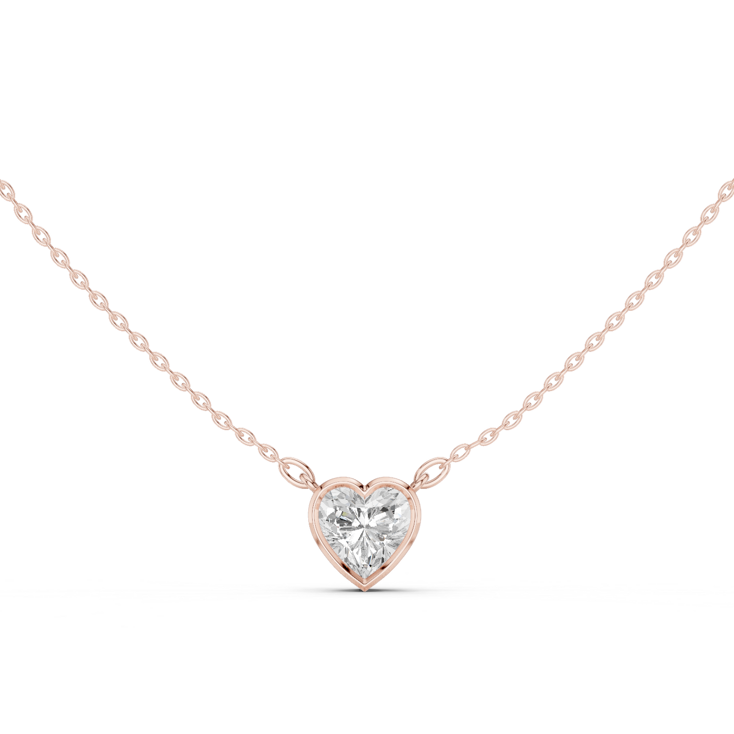 White Colorless 2.50CT Heart Cut Lab Grown Diamond Excellent Pendant - HIGHCARAT DIAMONDS