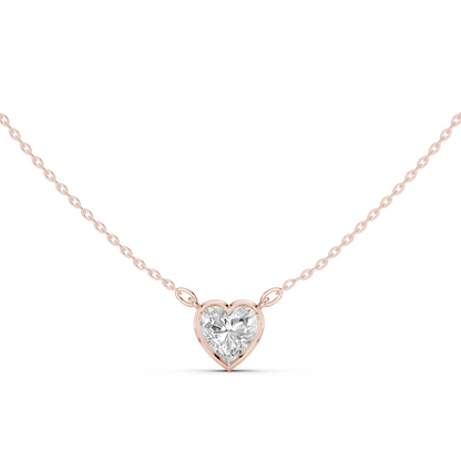 White Colorless 2.50CT Heart Cut Lab Grown Diamond Excellent Pendant - HIGHCARAT DIAMONDS
