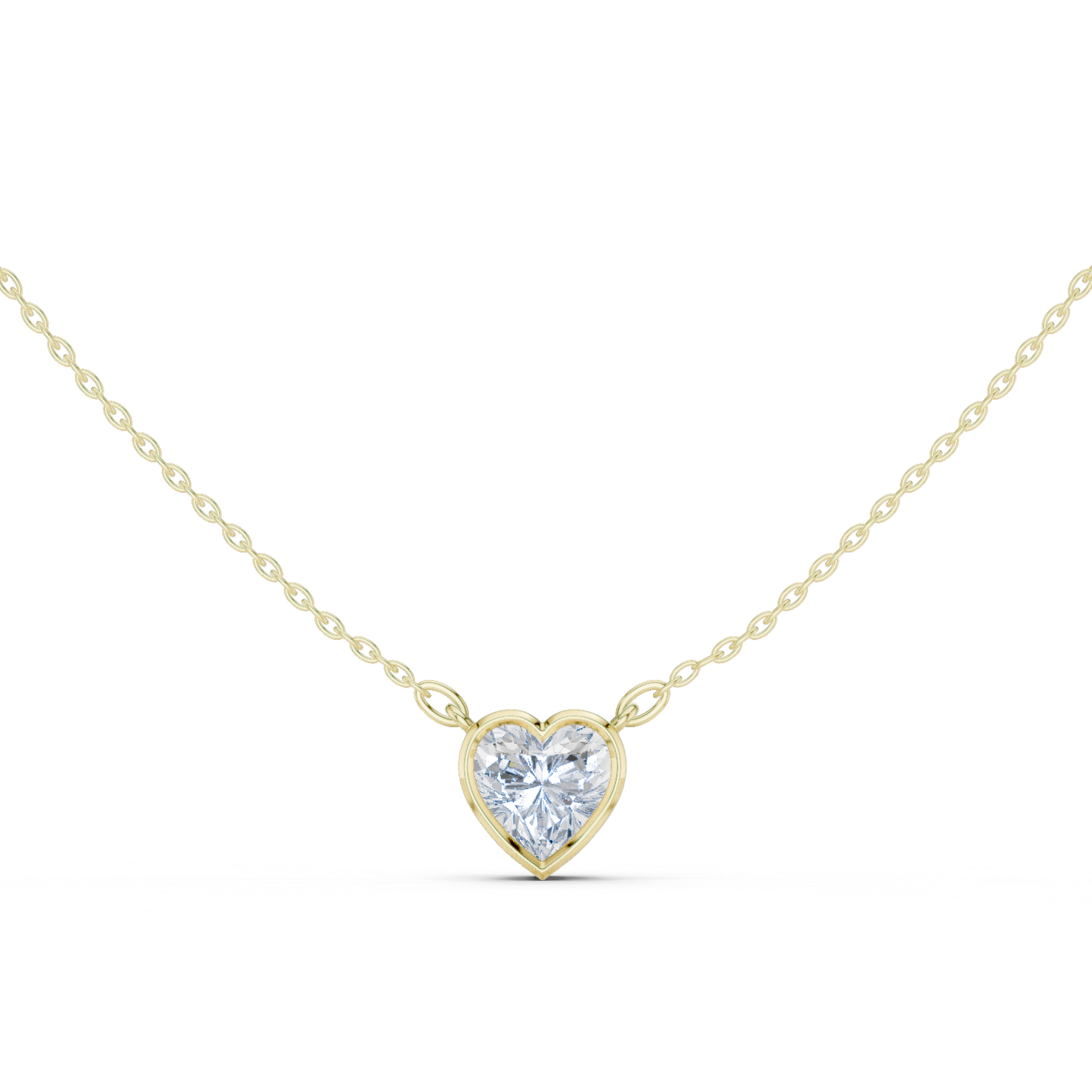 White Colorless 2.50CT Heart Cut Lab Grown Diamond Excellent Pendant - HIGHCARAT DIAMONDS