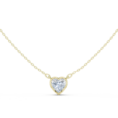 White Colorless 2.50CT Heart Cut Lab Grown Diamond Excellent Pendant - HIGHCARAT DIAMONDS