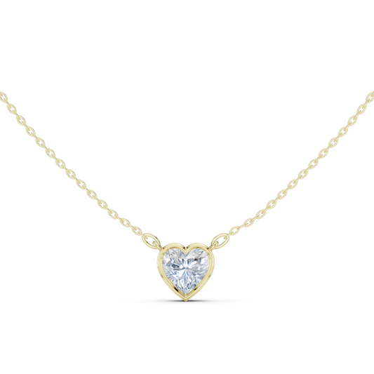 White Colorless 2.50CT Heart Cut Lab Grown Diamond Excellent Pendant - HIGHCARAT DIAMONDS