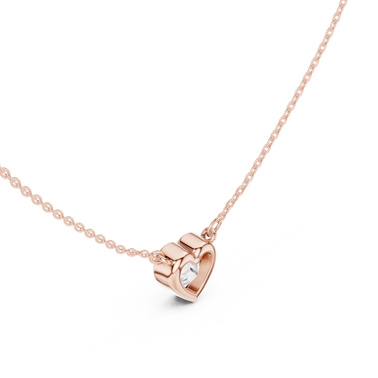White Colorless 2.50CT Heart Cut Lab Grown Diamond Excellent Pendant - HIGHCARAT DIAMONDS
