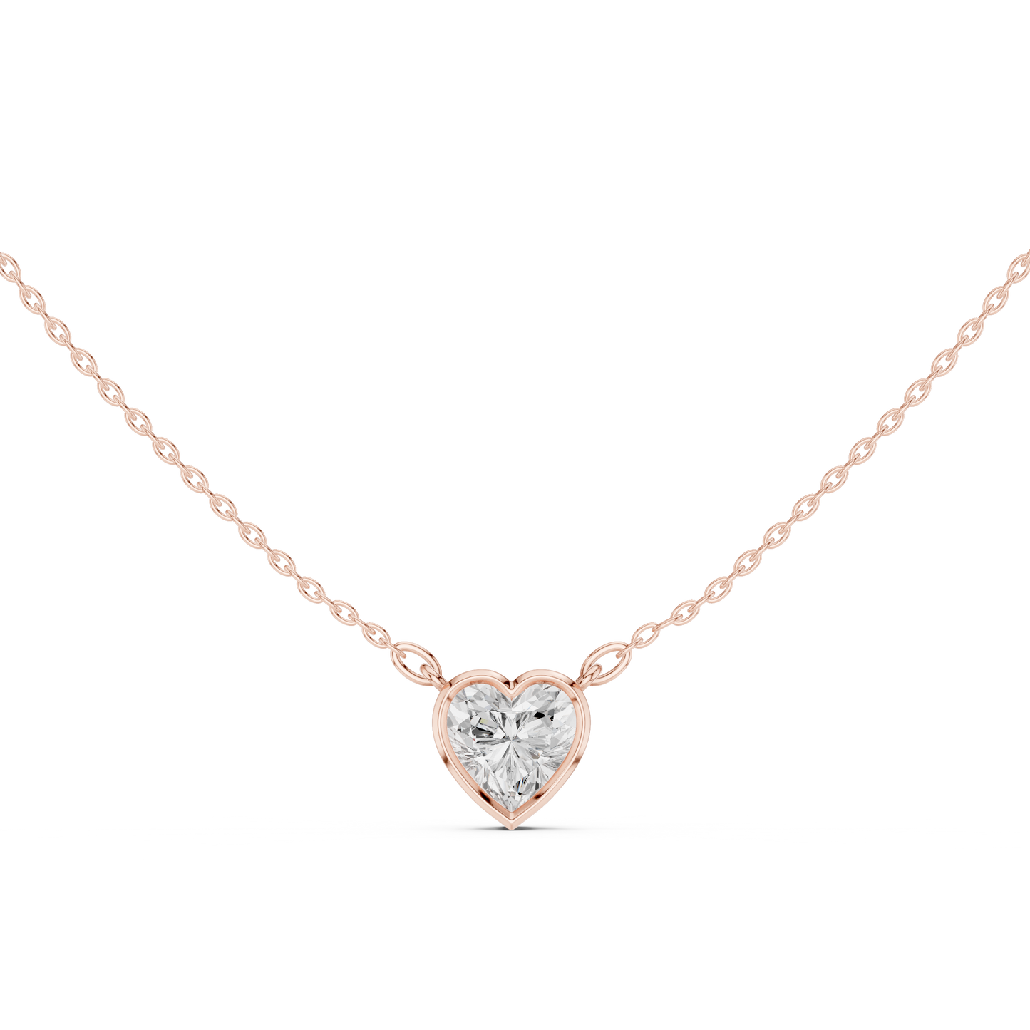 White Colorless 2.50CT Heart Cut Lab Grown Diamond Excellent Pendant - HIGHCARAT DIAMONDS