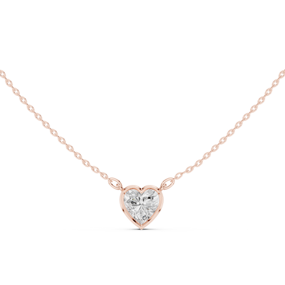White Colorless 2.50CT Heart Cut Lab Grown Diamond Excellent Pendant - HIGHCARAT DIAMONDS
