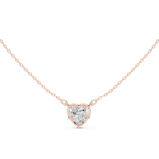 White Colorless 2.50CT Heart Cut Lab Grown Diamond Excellent Pendant - HIGHCARAT DIAMONDS