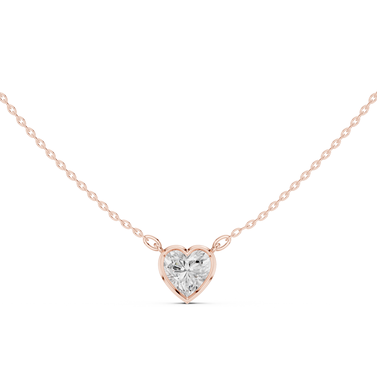 White Colorless 2.50CT Heart Cut Lab Grown Diamond Excellent Pendant - HIGHCARAT DIAMONDS