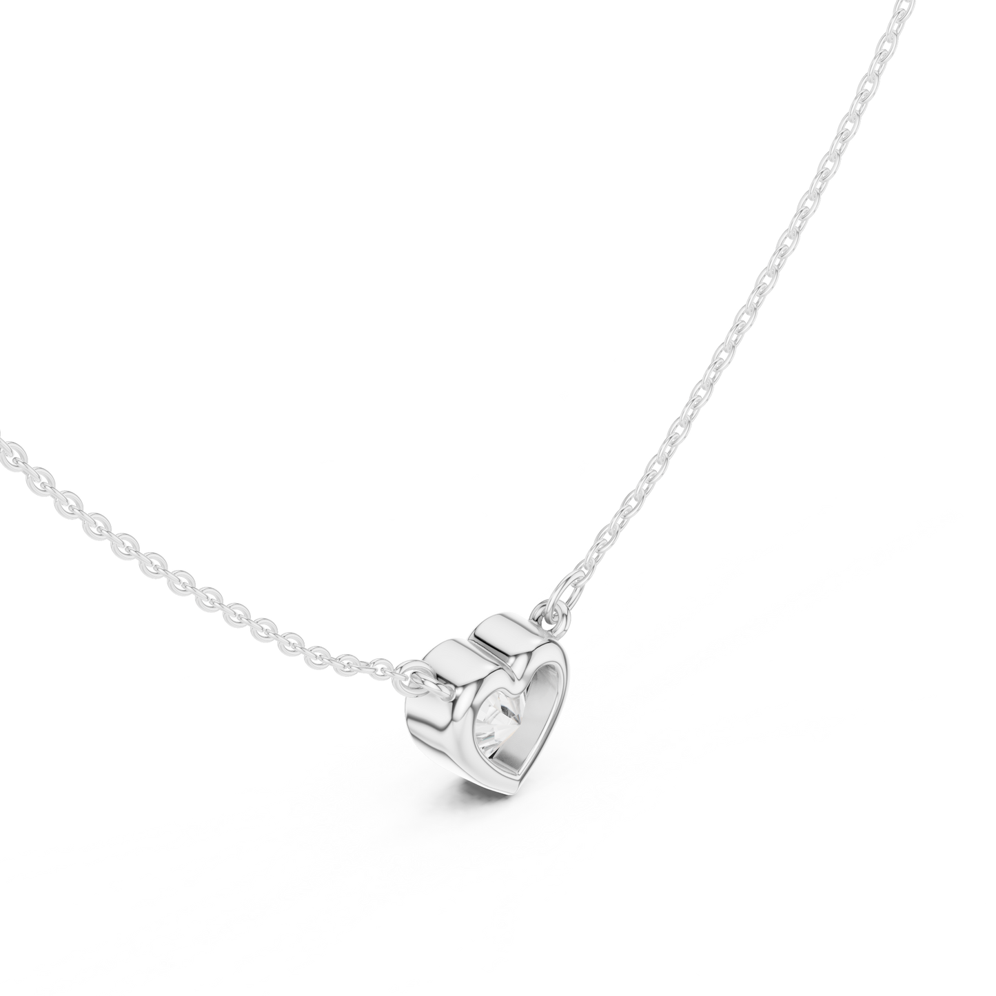 White Colorless 2.50CT Heart Cut Lab Grown Diamond Excellent Pendant - HIGHCARAT DIAMONDS