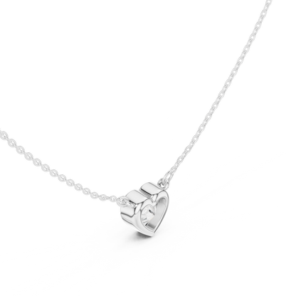 White Colorless 2.50CT Heart Cut Lab Grown Diamond Excellent Pendant - HIGHCARAT DIAMONDS