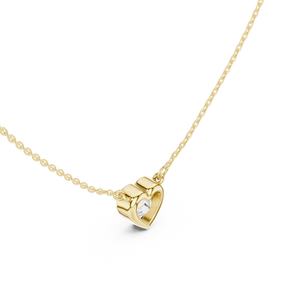 White Colorless 2.50CT Heart Cut Lab Grown Diamond Excellent Pendant - HIGHCARAT DIAMONDS