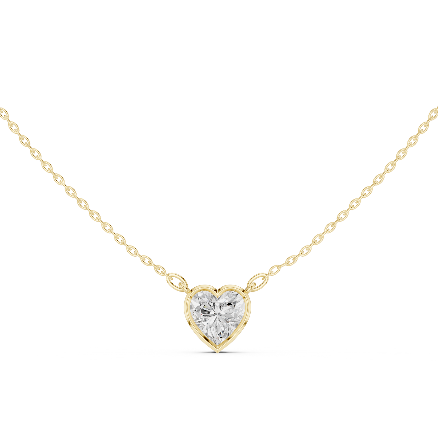 White Colorless 2.50CT Heart Cut Lab Grown Diamond Excellent Pendant - HIGHCARAT DIAMONDS