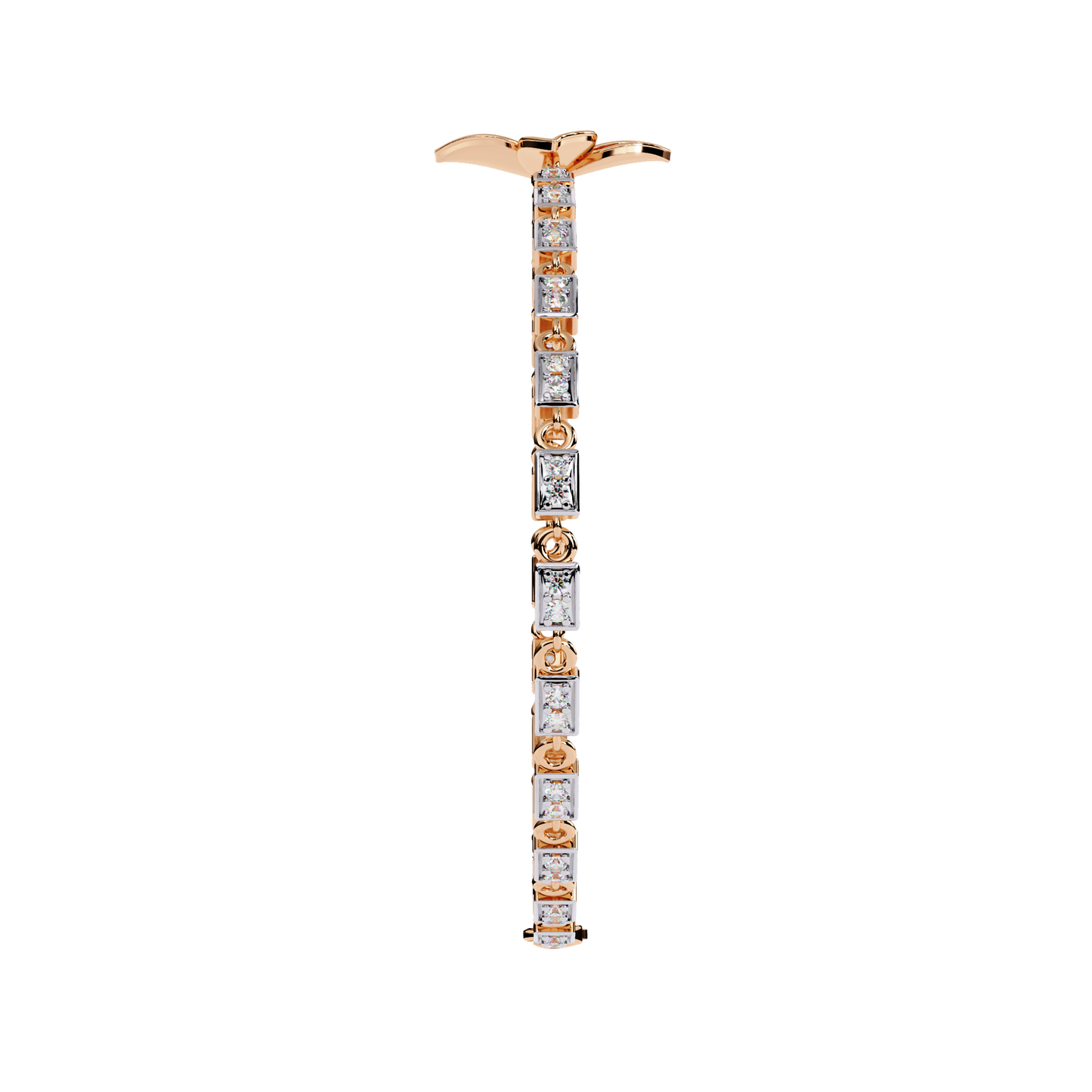 White Colorless Round Cut  Diamond Unique Dainty Cluster Stackable Vintage  Line Bracelet - HIGHCARAT DIAMONDS