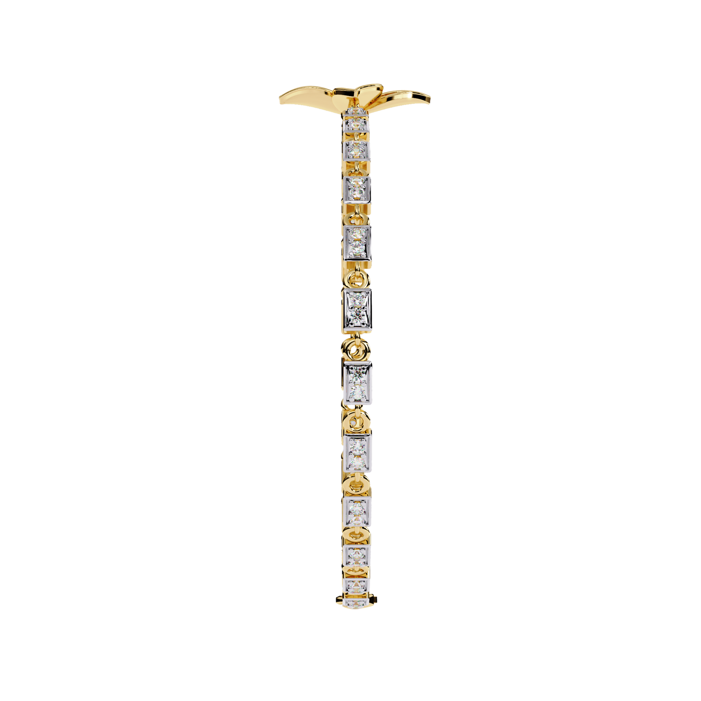 White Colorless Round Cut  Diamond Unique Dainty Cluster Stackable Vintage  Line Bracelet - HIGHCARAT DIAMONDS