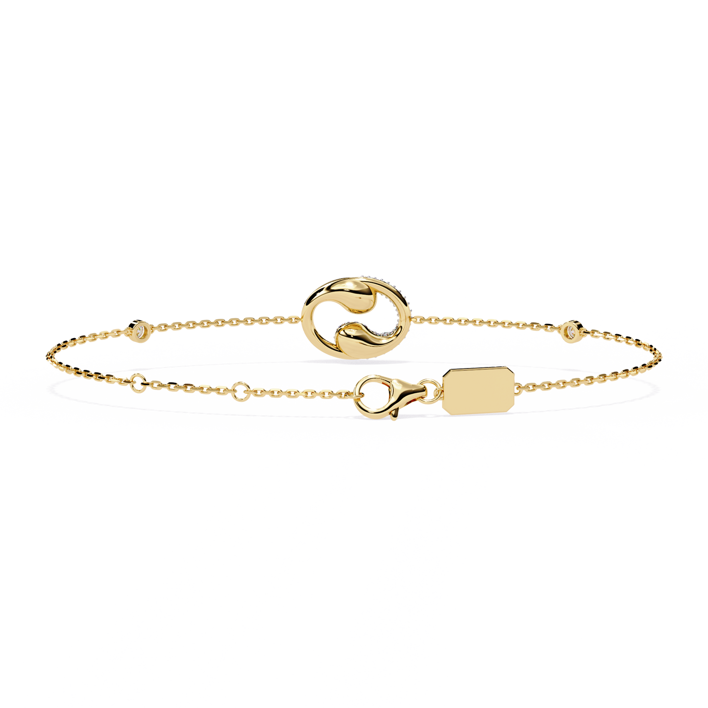 White Colorless Round Cut Lab Grown Diamond Elegant Vintage Classic Stackable Every Day Cuff Bracelet - HIGHCARAT DIAMONDS