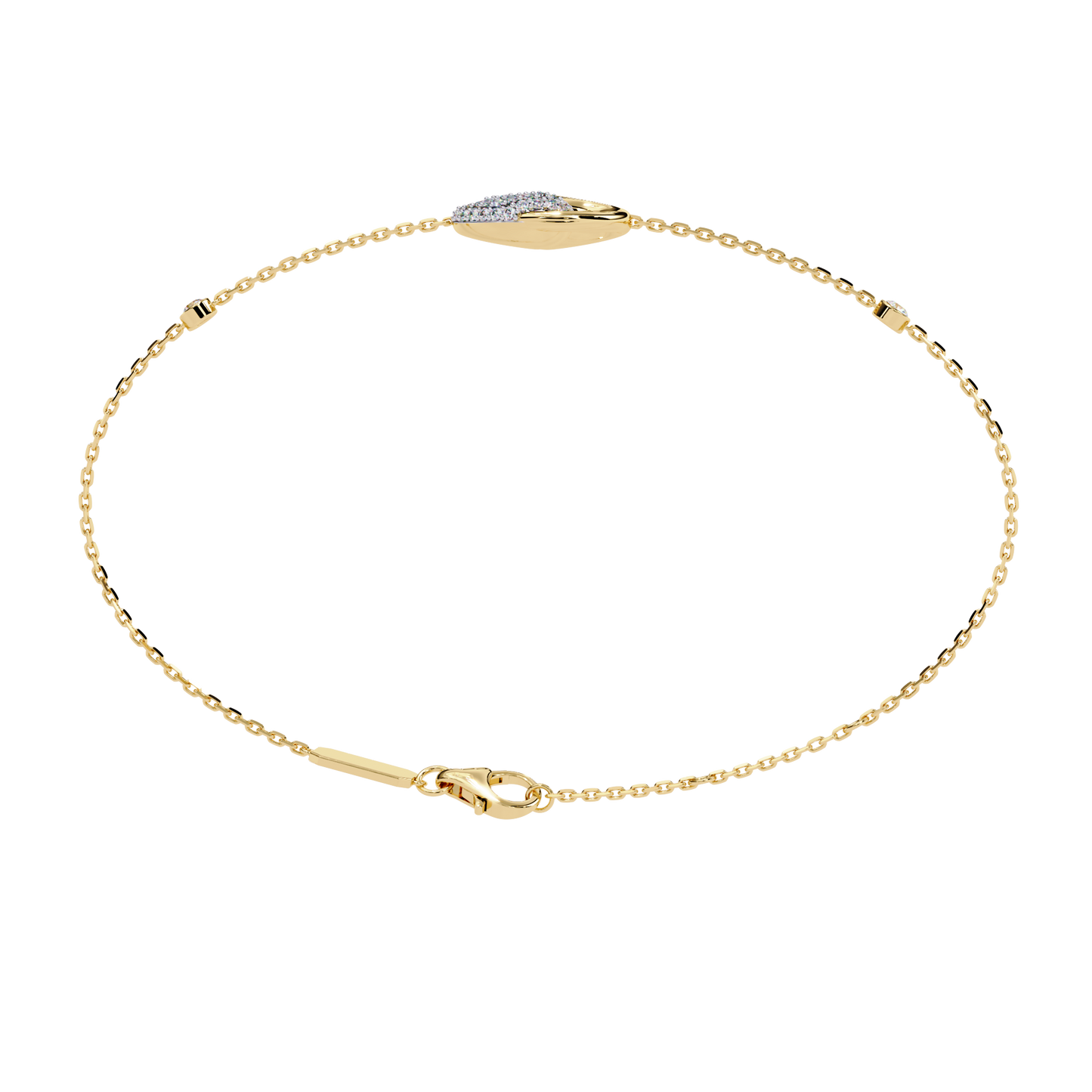 White Colorless Round Cut Lab Grown Diamond Elegant Vintage Classic Stackable Every Day Cuff Bracelet - HIGHCARAT DIAMONDS