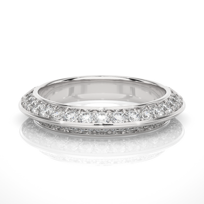 White Gold Diamond Eternity Band Ring Full Pave Set Brilliant Round-Cut Diamond Luxury Wedding or Anniversary Ring for Women - HIGHCARAT DIAMONDS
