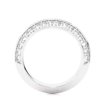 White Gold Diamond Eternity Band Ring Full Pave Set Brilliant Round-Cut Diamond Luxury Wedding or Anniversary Ring for Women - HIGHCARAT DIAMONDS