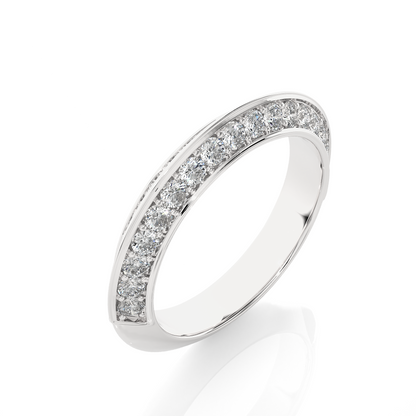 White Gold Diamond Eternity Band Ring Full Pave Set Brilliant Round-Cut Diamond Luxury Wedding or Anniversary Ring for Women - HIGHCARAT DIAMONDS