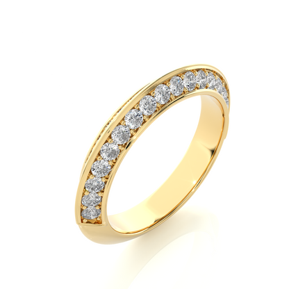 White Gold Diamond Eternity Band Ring Full Pave Set Brilliant Round-Cut Diamond Luxury Wedding or Anniversary Ring for Women - HIGHCARAT DIAMONDS