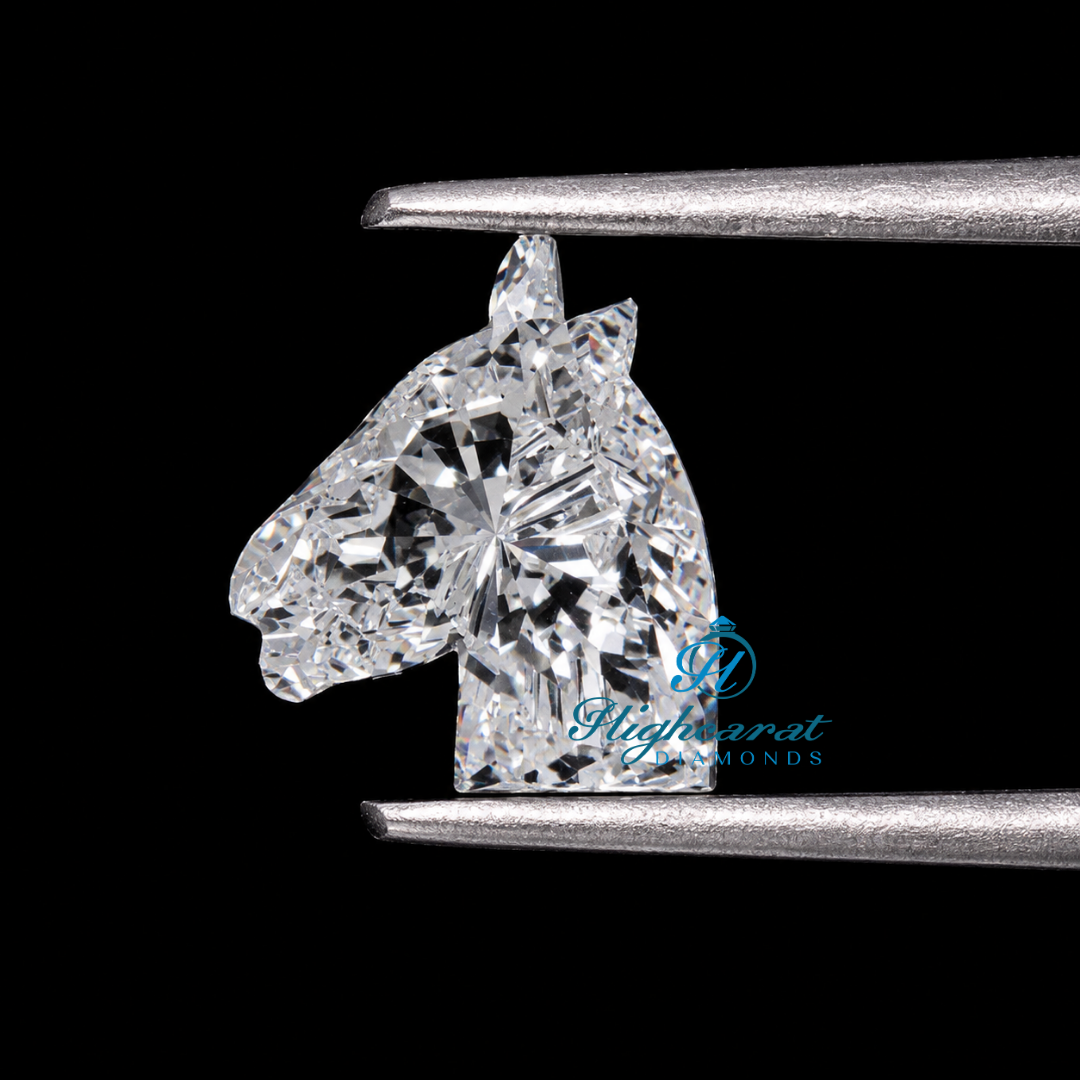 Horse Shape Antique Lab Grown Fancy Cut Diamond
