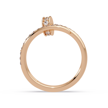 Wrap Style Lab Grown Diamond Double Band Ring - HIGHCARAT DIAMONDS