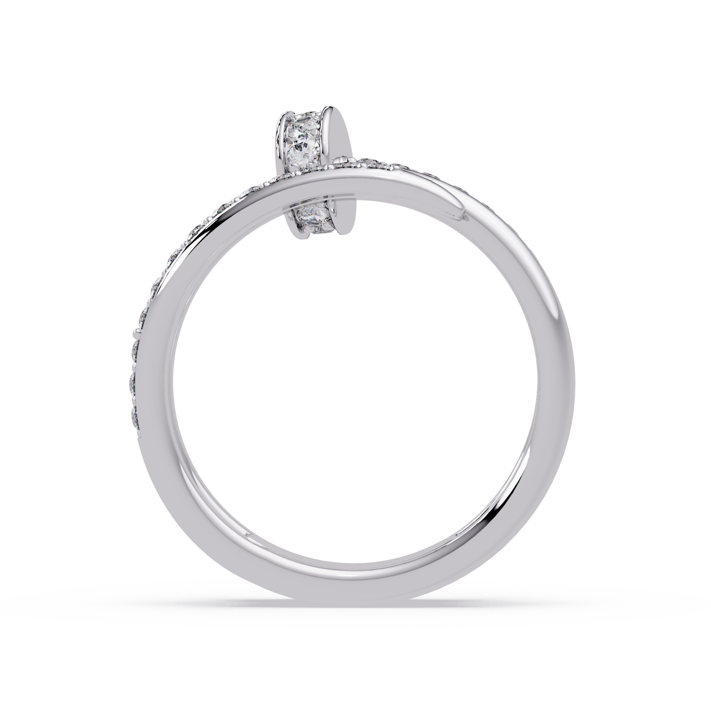 Wrap Style Lab Grown Diamond Double Band Ring - HIGHCARAT DIAMONDS