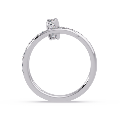 Wrap Style Lab Grown Diamond Double Band Ring - HIGHCARAT DIAMONDS