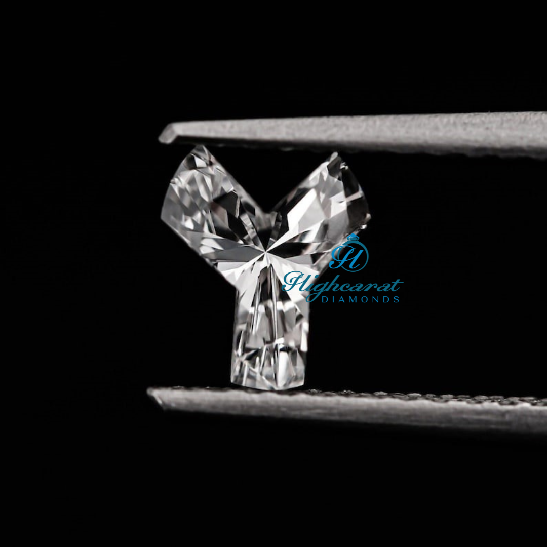 Y Shape Lab-Grown Diamond  Modern Alphabet Cut Stone For Personalized Fine Jewelry & Custom Gifts - HIGHCARAT DIAMONDS