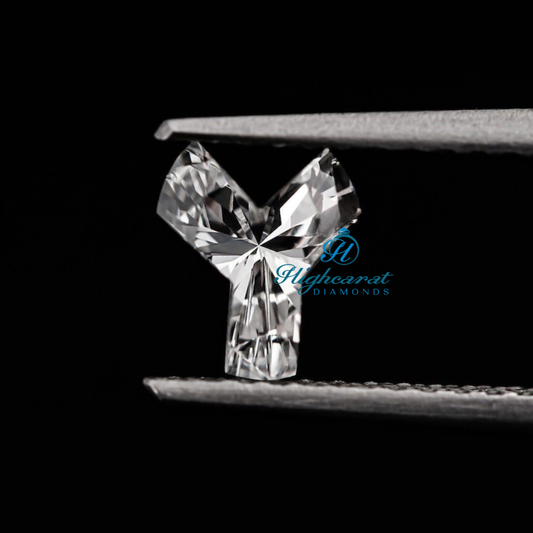Y Shape Lab-Grown Diamond  Modern Alphabet Cut Stone For Personalized Fine Jewelry & Custom Gifts - HIGHCARAT DIAMONDS