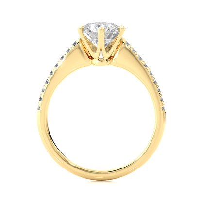 1.47 Carat Round Shaped Diamond Ring ,14K Solid Gold Luxury Diamond fabulous Ring For Her