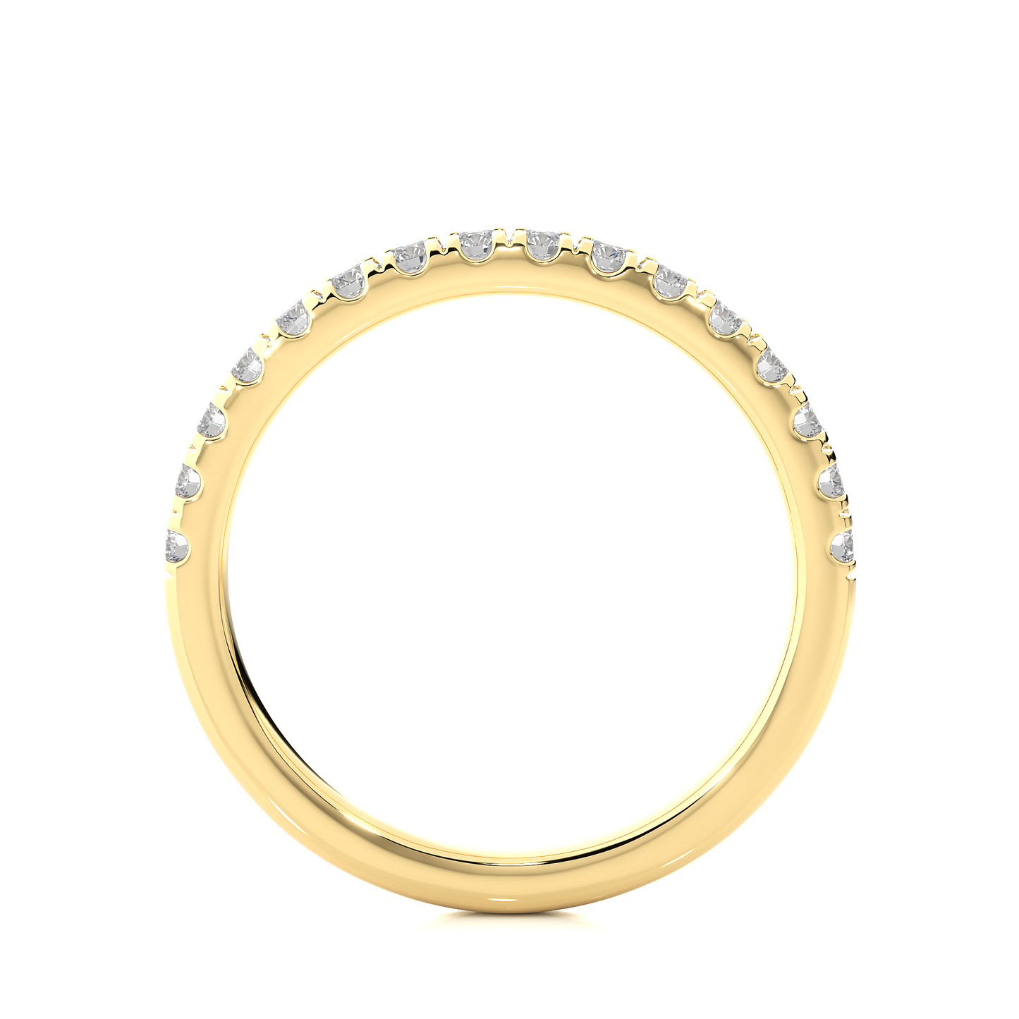 Round Diamond Half Eternity Wedding Band For Her Sparkling Timeless Dainty Vintage Jewelry