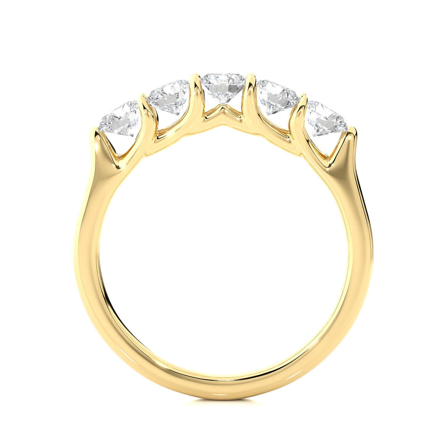 1.03 CT Round Diamond Half Eternity Band Classic Eternity Band Ring for Wedding