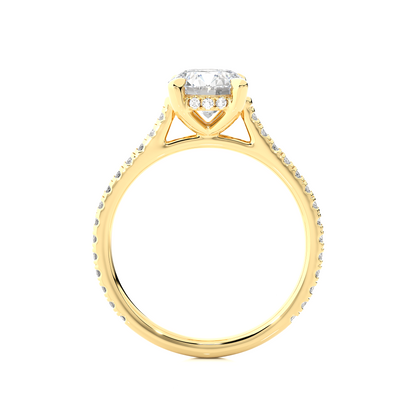 1.58 Carat and 14k,18k,10k option metal is available Round Shaped lab grown diamond proposal Ring
