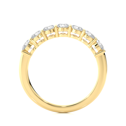 1.13 CT Labgrown Diamond Half Eternity Band Round Shaped Ecofriendly gift for Special one