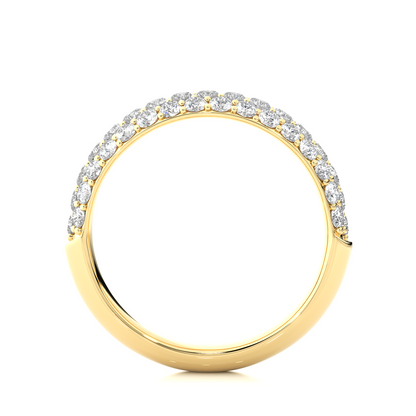 Round Shape Lab or Natural Diamond Eternity Band Solid Gold Full Eternity Wedding Band For Her