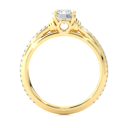 1.26 CT Lab grown  Round Diamond Ring For Wedding, Center Diamond With Accent Detailing Perfect Gift For Her