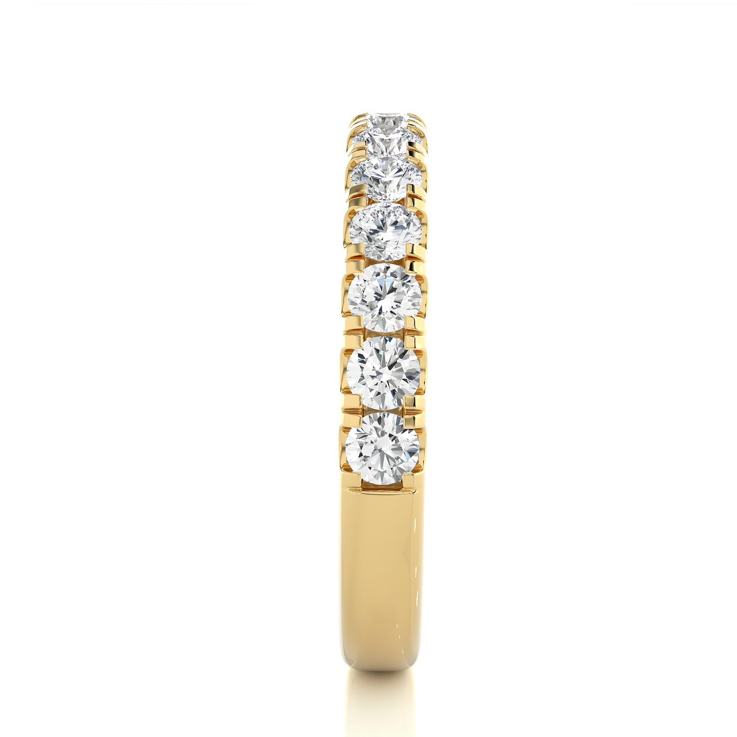 Elegant 14K Solid Gold Round Eternity Band With Sparkling Timeless Labgrown Diamond