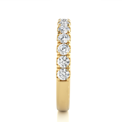 Elegant 14K Solid Gold Round Eternity Band With Sparkling Timeless Labgrown Diamond