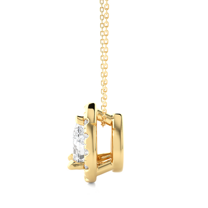 0.79 CT Pear & Round Diamond Shape Pendant Perfect For Weddings & Anniversaries