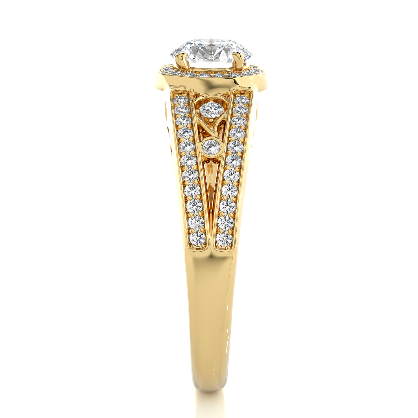 Round Cut  Lab Grown Diamond Wedding Ring for Her, 14k-18k Solid Gold Options Available and  Wear Everyday Basis