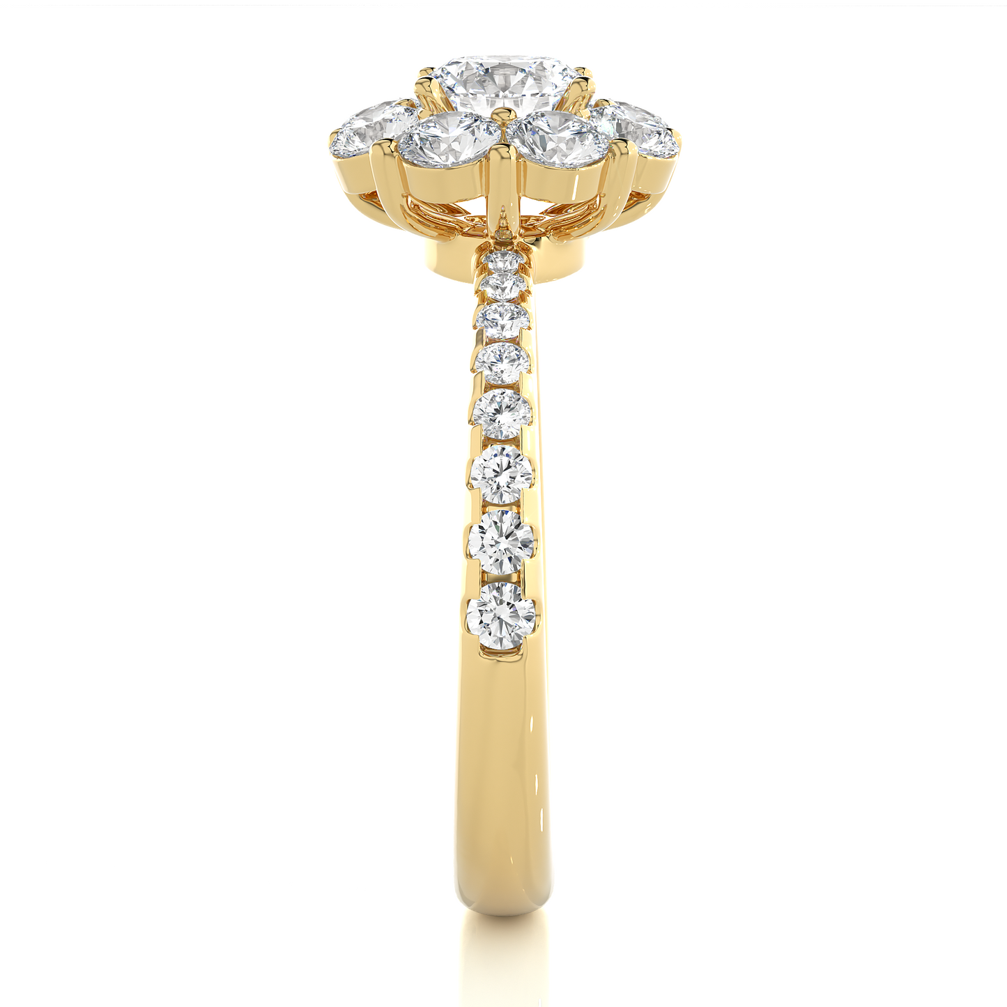 1.64 Carat Round Lab Grown Diamonds Timeless Accented Ring For Her,  Also  using daily wear