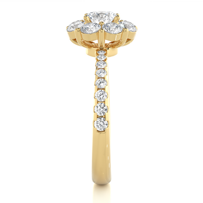 1.64 Carat Round Lab Grown Diamonds Timeless Accented Ring For Her,  Also  using daily wear