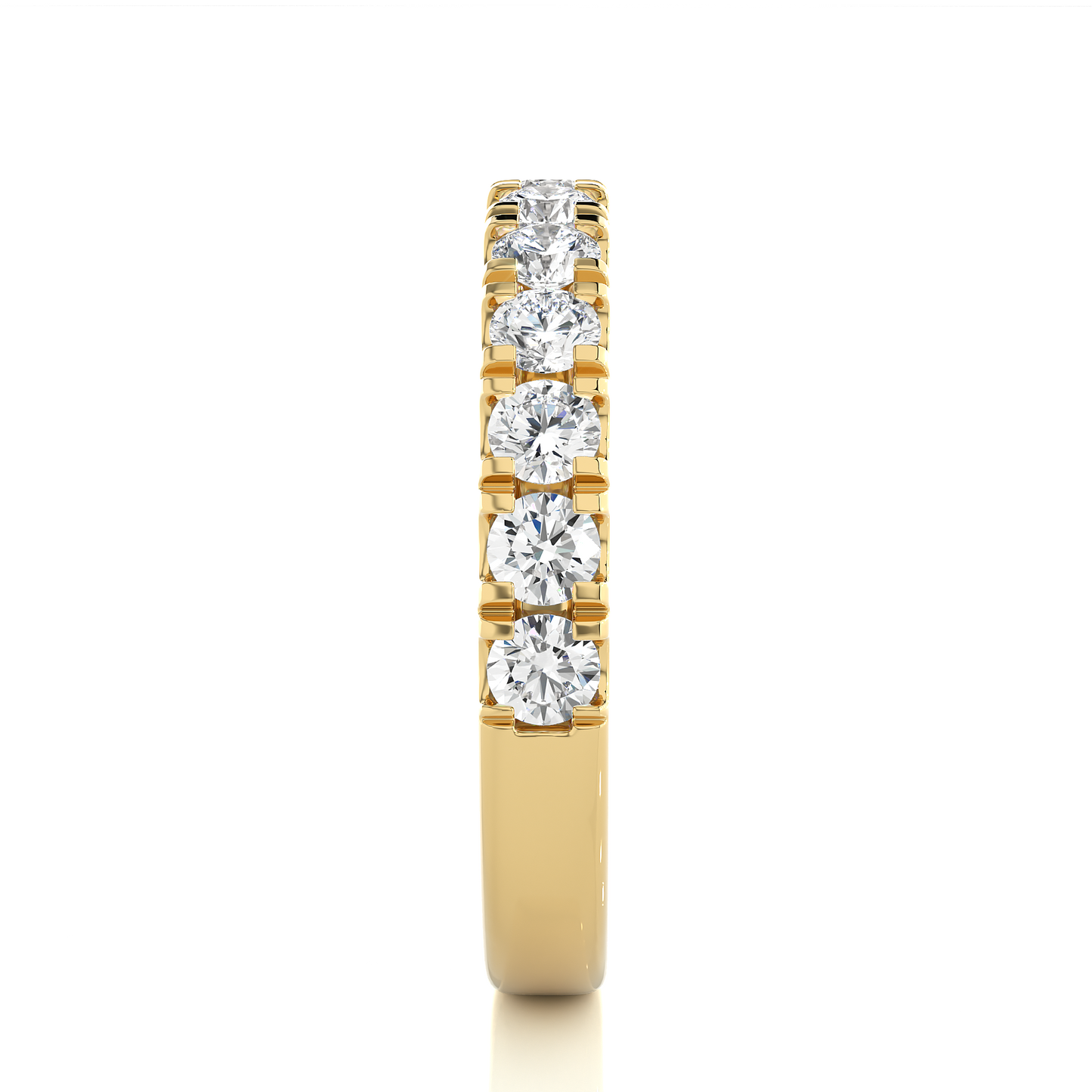 14K White Gold Round Diamond Wedding Eternity Band Elegant Yet Budget-Friendly with labgrown Diamond