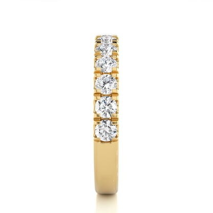 14K White Gold Round Diamond Wedding Eternity Band Elegant Yet Budget-Friendly with labgrown Diamond
