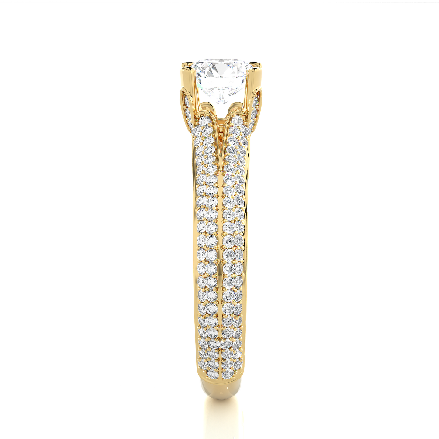 1.13 CT Colorless Round Shape Lab Grown Diamond Ring, 14K Solid Gold Perfect, Stunning proposal Ring