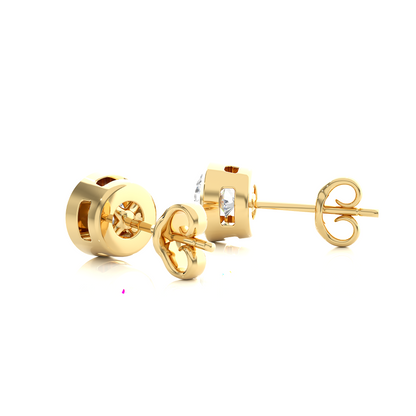 1.18 CT Round Shaped Certified Diamond Stud Earrings Light Weight Daily Wearing For Women's