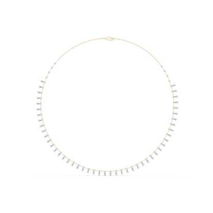 Pear & Round Shapes 5.80 Ct Lab Grown And Natural Diamond Vintage Daily Wear Diamond Necklace For Girl