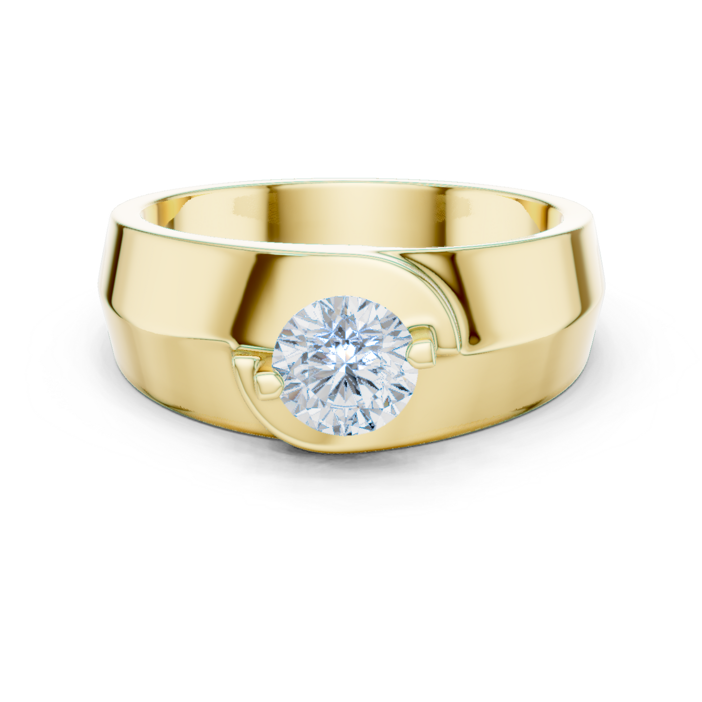 Round Shape Lab Grown Diamond Solitaire Vintage Fabulous Unique Type Diamond Ring for men Daily wear