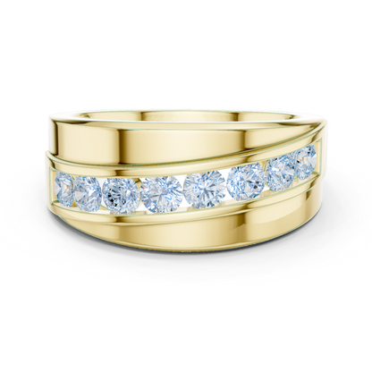 Lab Grown & Natural Round Shape Diamond Ethical Wear New Stunning Diamond Ring for Men